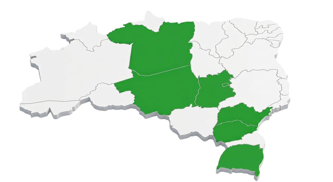 Presença da RuralHub no Brasil